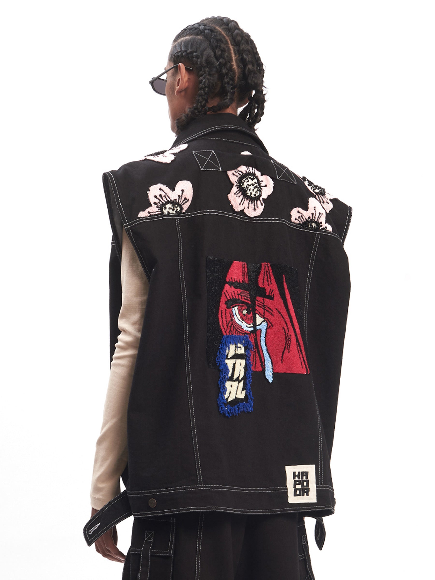 EMBROIDERED MAXI DENIM JACKET