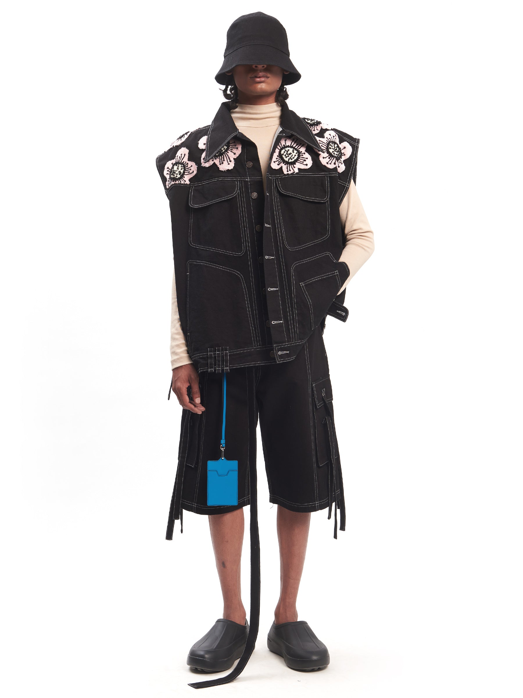 EMBROIDERED MAXI DENIM JACKET
