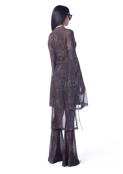 TIE UP MESH COVER DRESS